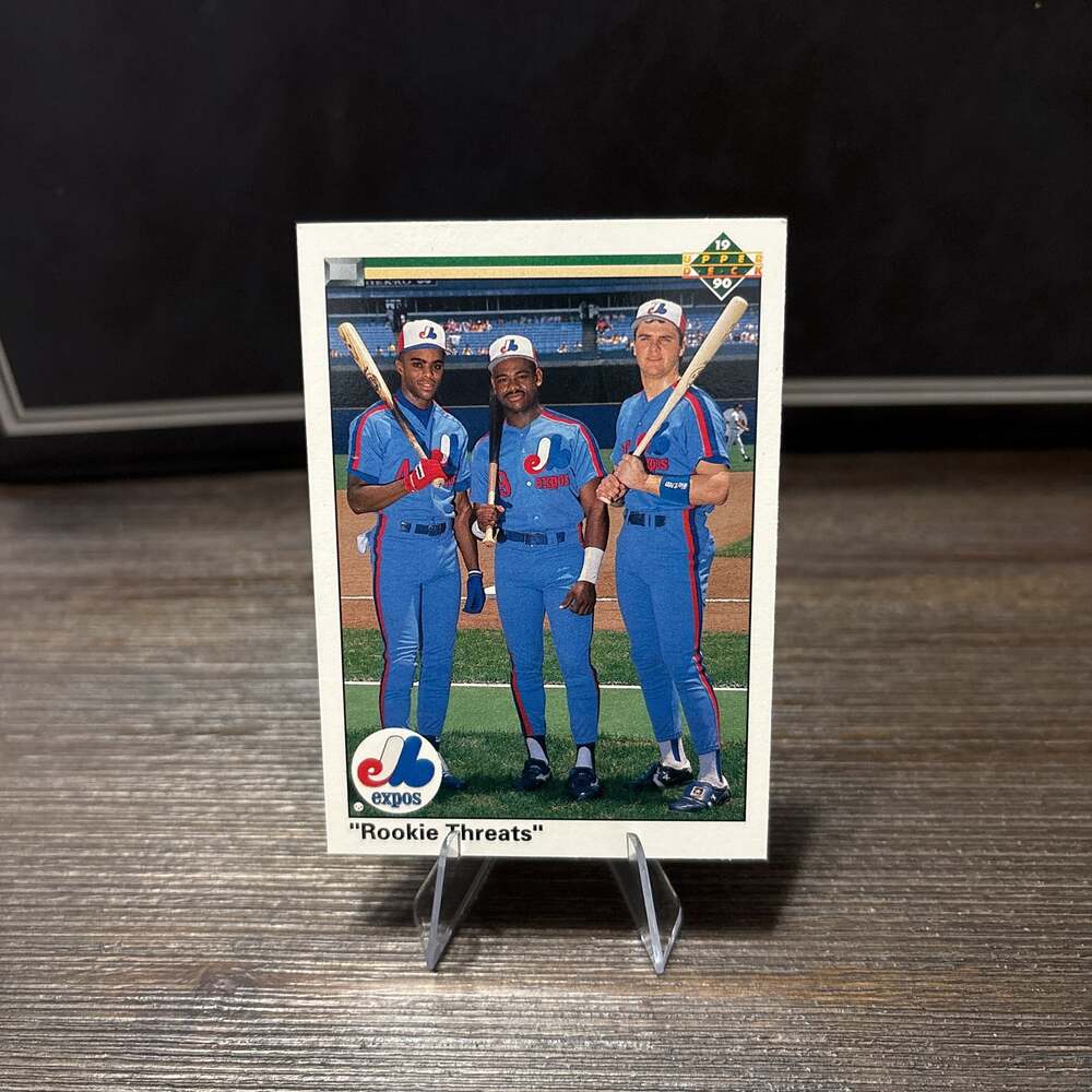Larry Walker Rookie Card “Rookie Threats” Montreal Expos 1990 Upper Deck #702